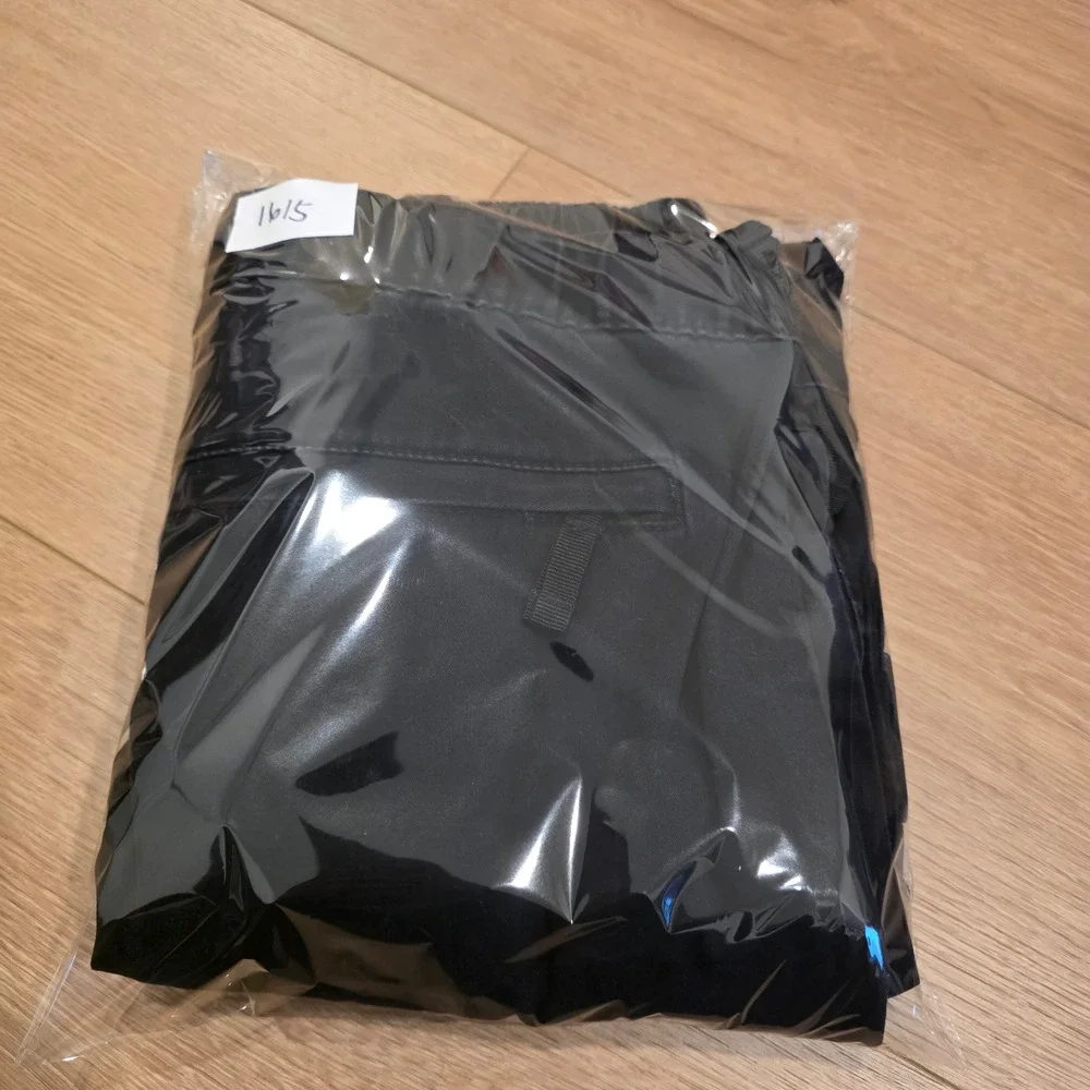 H&M Cargo Joggers Mens XXL Black Slim Fit Water Repellent Utility Pants Belted